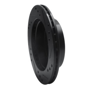 Chevrolet Metro Brake Rotor (1) - Front Left - R1 Concepts - Drilled & Slotted - Black - `89-`01